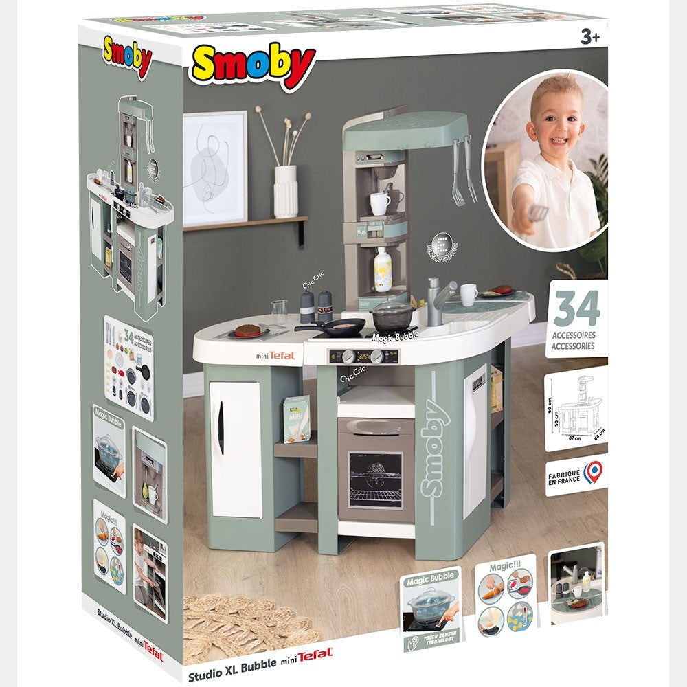 Smoby bucatarie Tefal Studio XL Bubble albastru cu accesorii 3 ani+