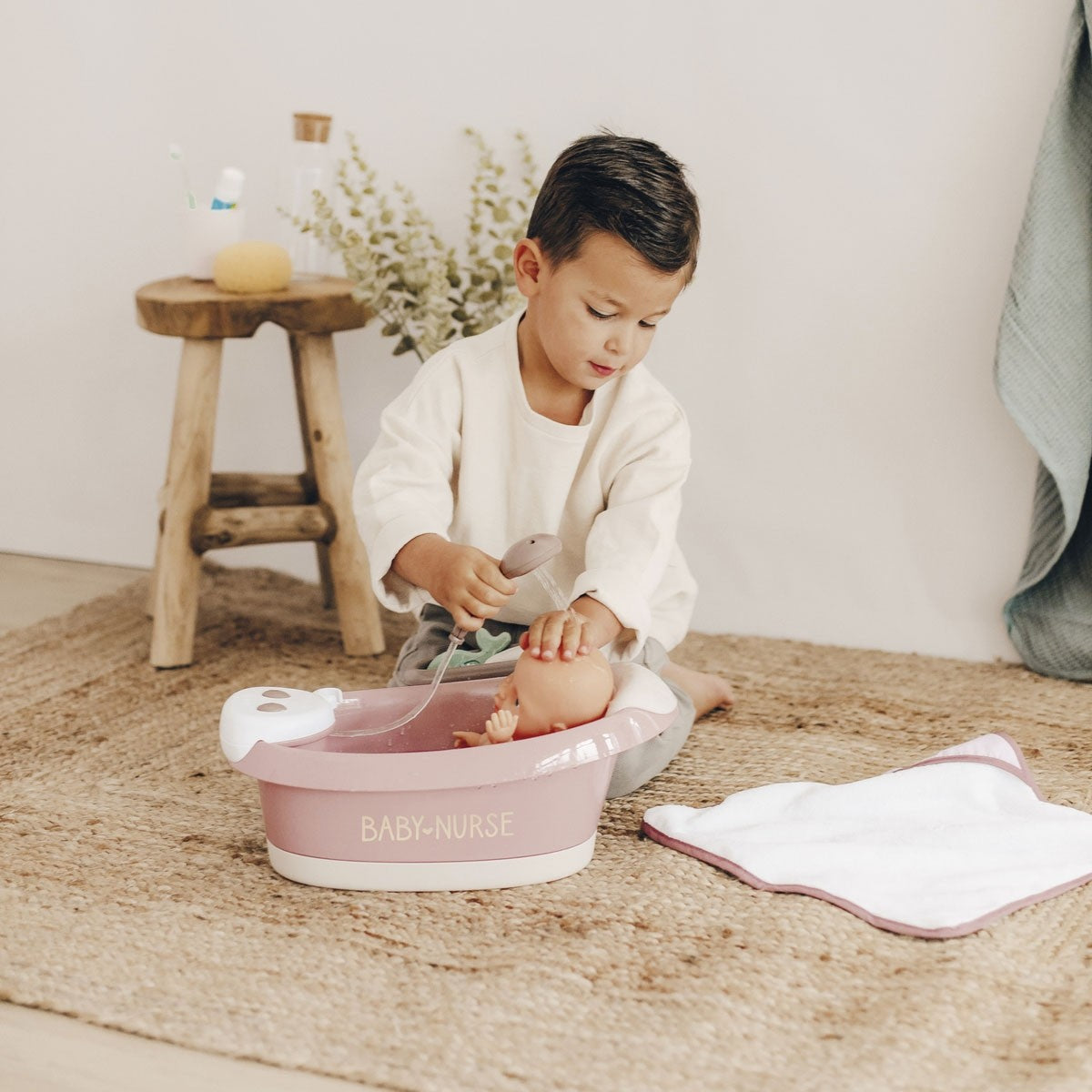 Smoby Cadita pentru papusa Baby Nurse Baleno Bath 3 ani+