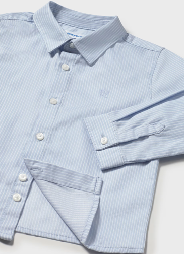 Mayoral camasa baieti basic 6-48 luni Sky blue stripes