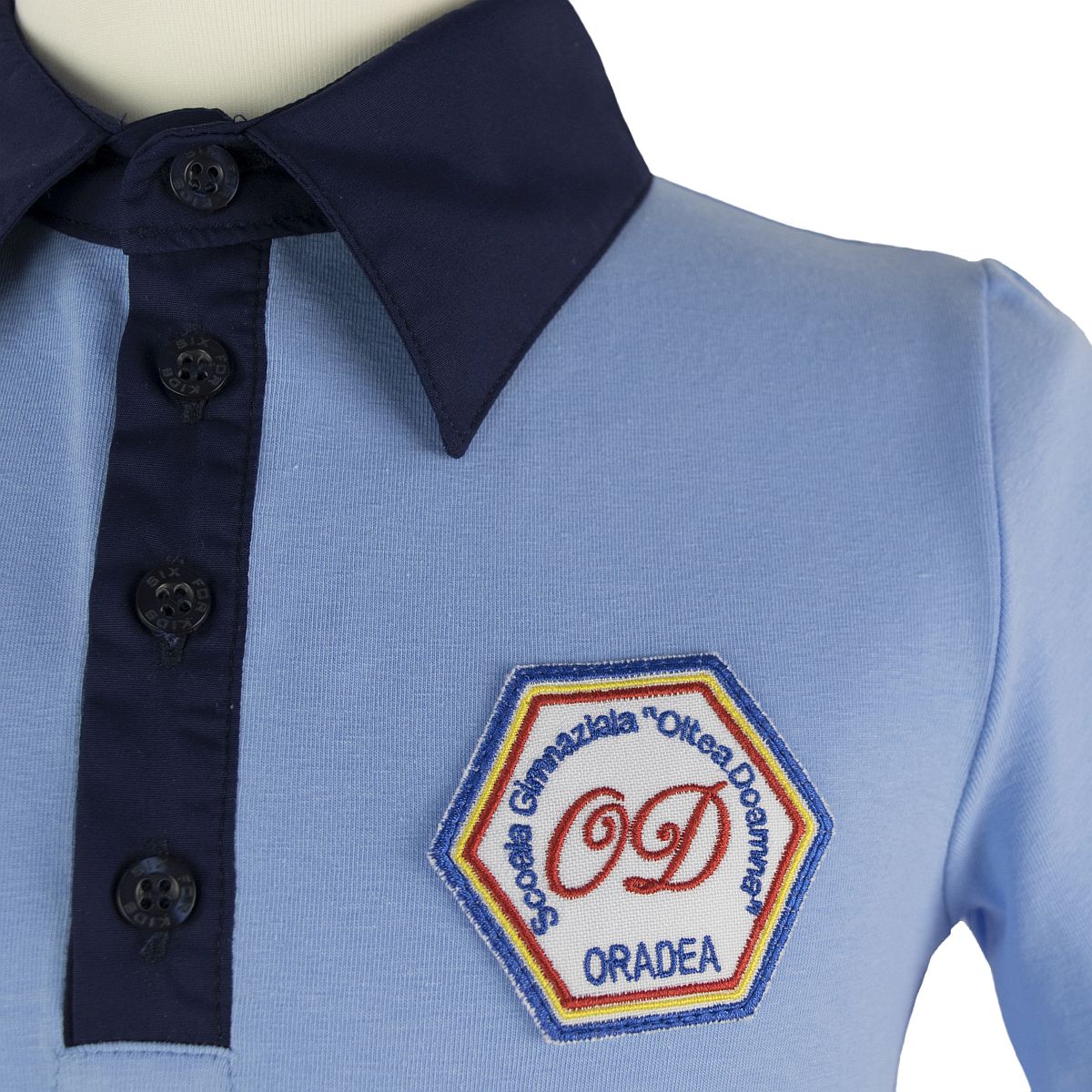 Uniforma camasa baieti Roma cu maneca scurta 13-16 ani Blue, Oltea Doamna Imagine secundară a produsului