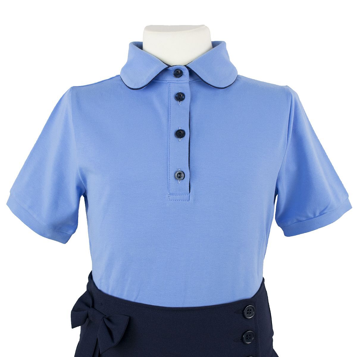 Uniforma camasa fete Gabriela cu maneca scurta S-XXL T2 Blue