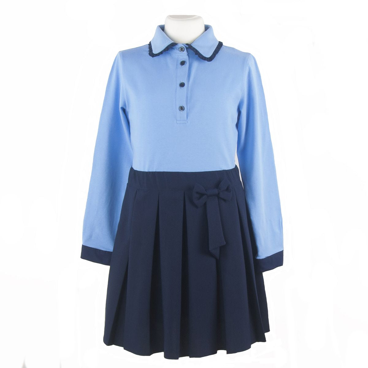 Camasa fete Iulia Blue-Dark Blue 02