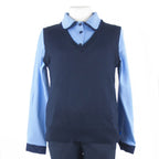 Camasa fete Iulia Blue-Dark Blue 04