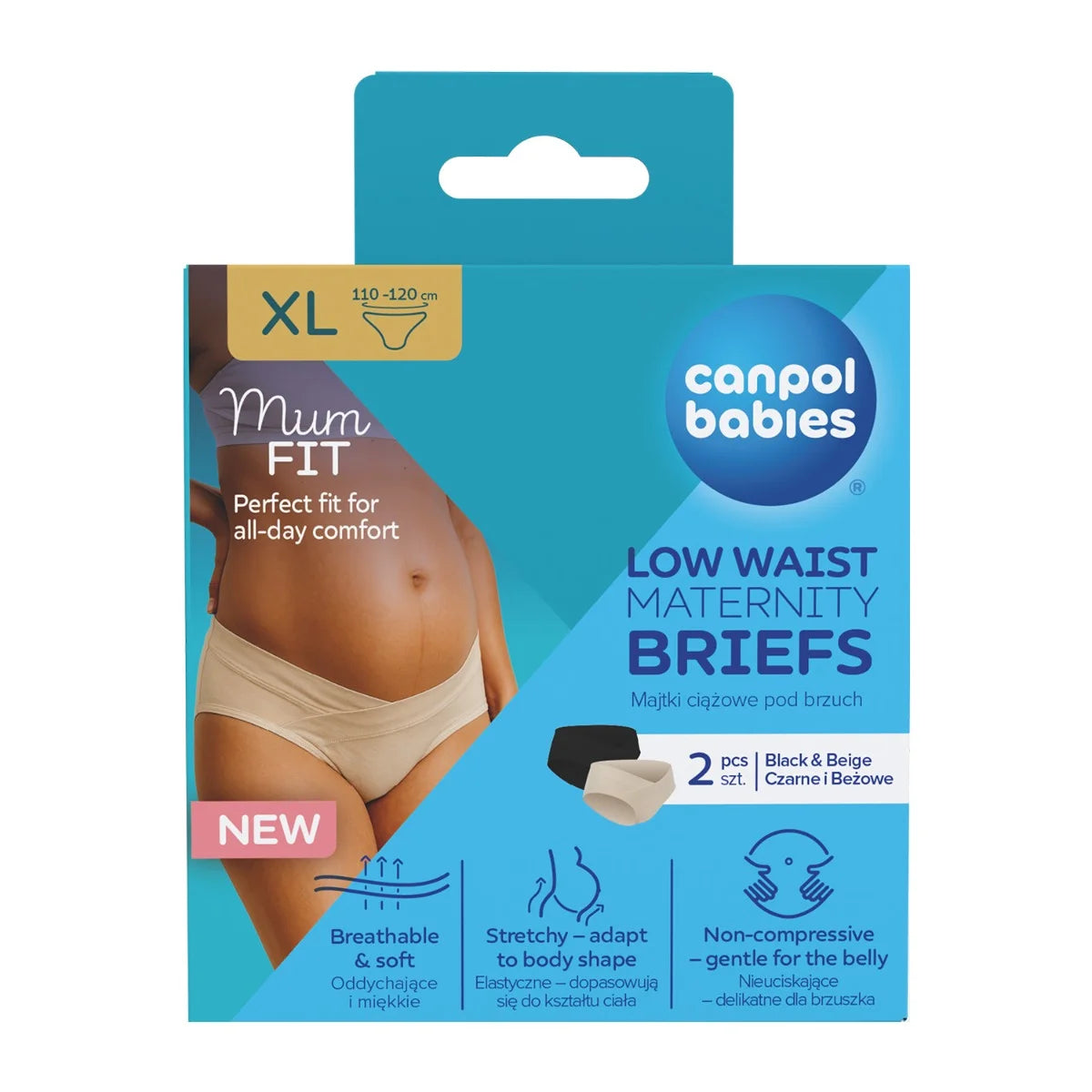Canpol Babies chiloti gravide cu talie joasa MumFIT 2 buc XL Imagine secundară a produsului