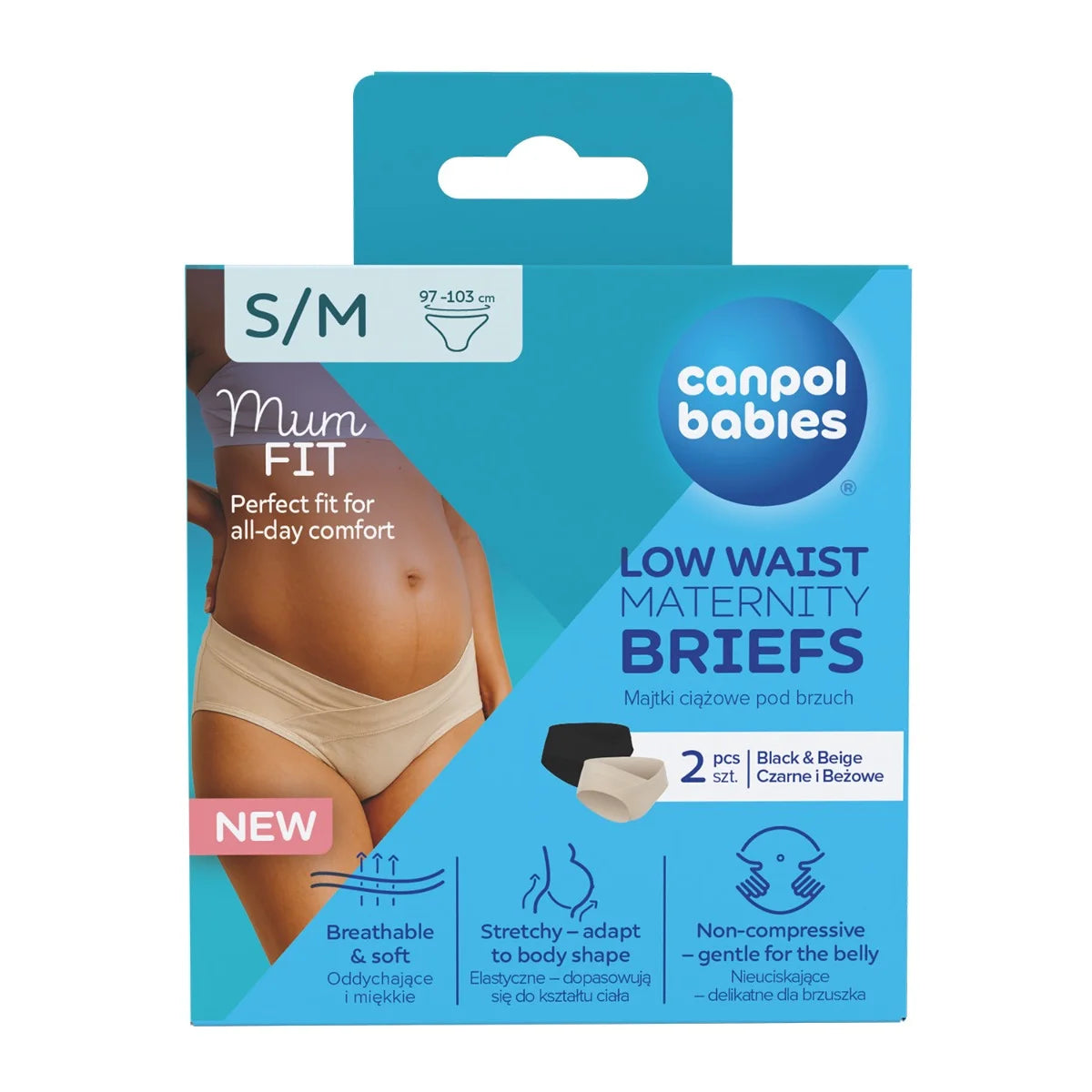 Canpol Babies chiloti gravide cu talie joasa MumFIT 2 buc S/M Imagine secundară a produsului