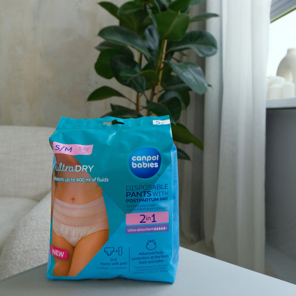 Canpol Babies chiloti postpartum 2in1 de unica folosinta cu insertie