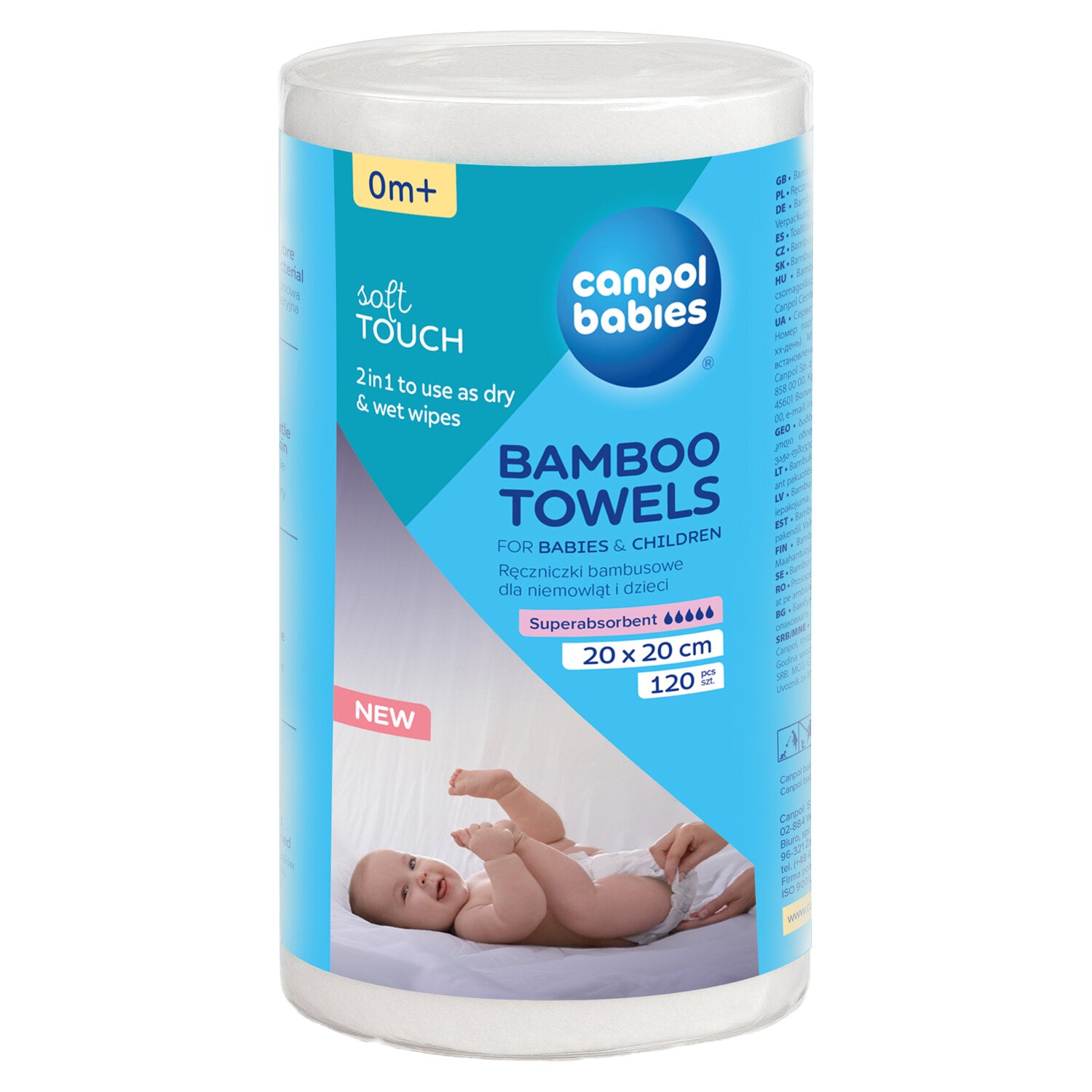 Canpol Babies servetele pentru copii din bamus 0m+ 120 buc
