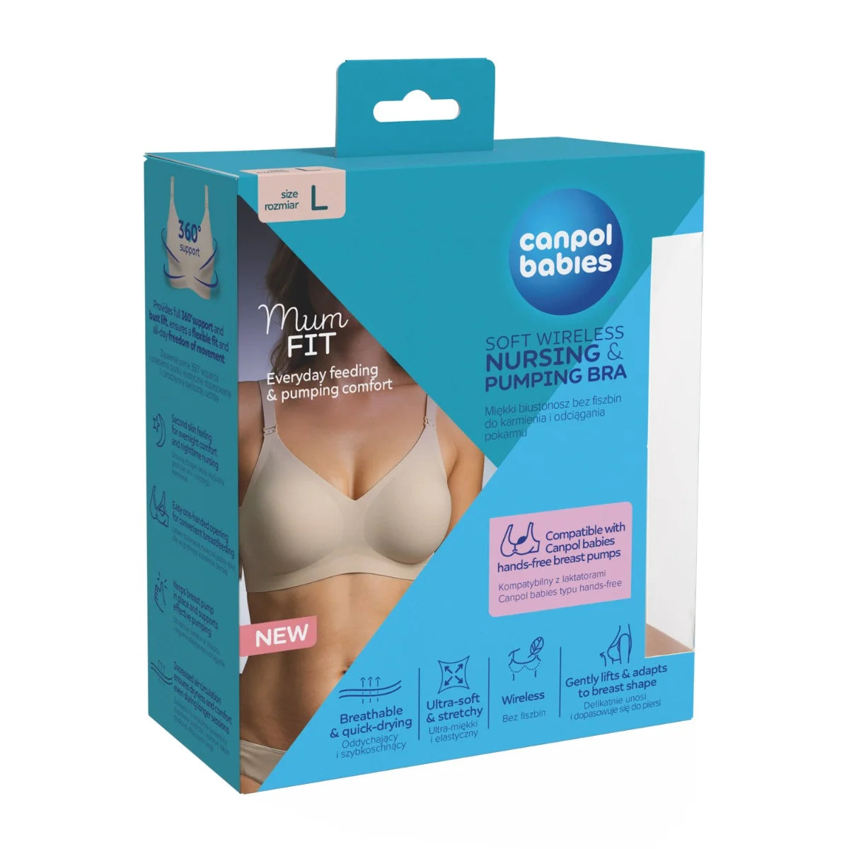 Canpol Babies sutien alaptat MumFIT marime L Cream