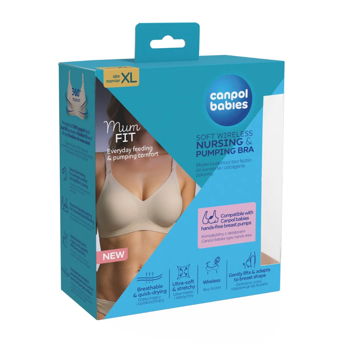 Canpol Babies sutien alaptat MumFIT marime XL Cream