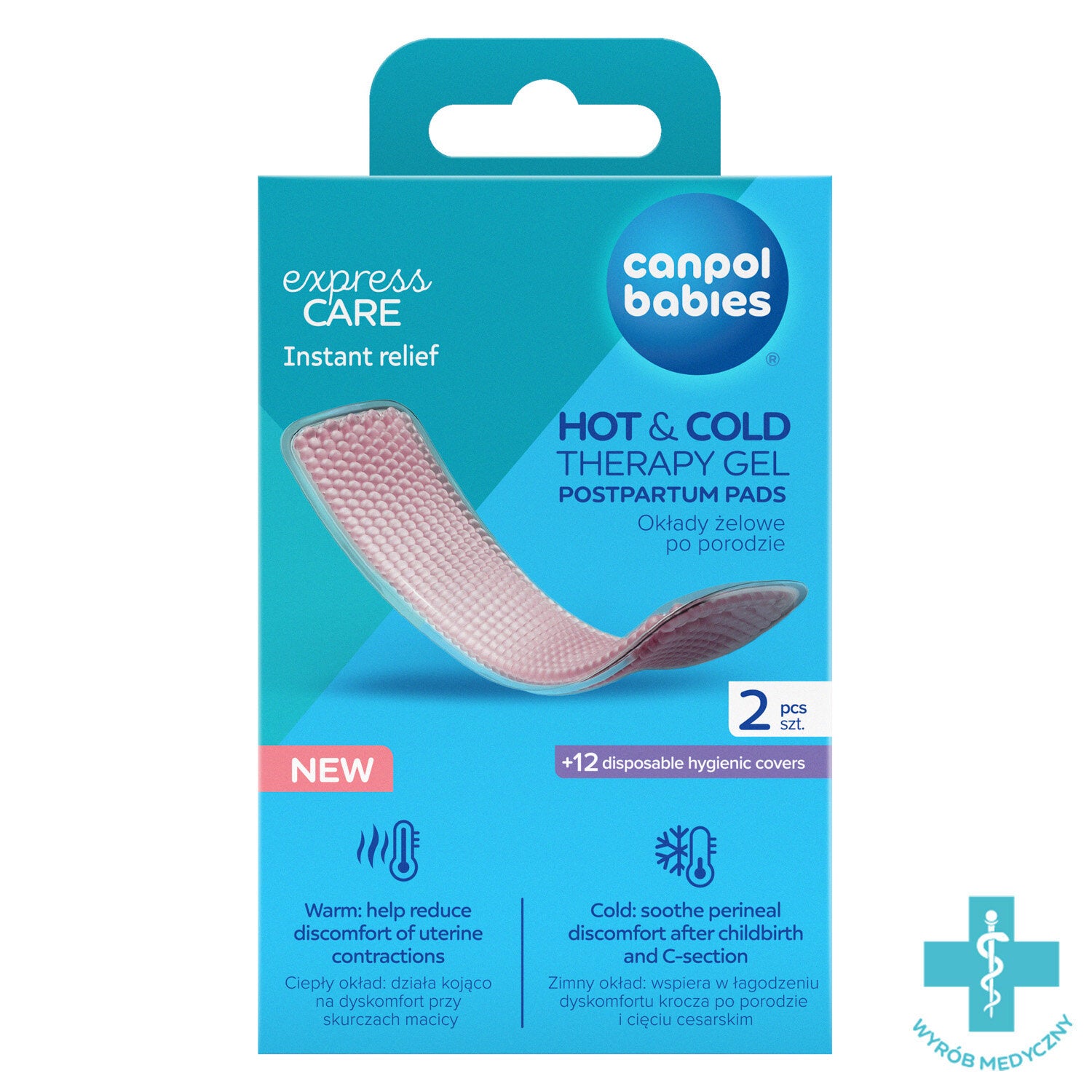 Canpol Babies tampoane postpartum cu gel pentru terapie Cald&Rece 2 buc
