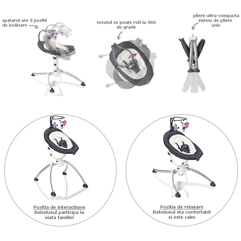 Babymoov Sezlong Swoon Up Aluminium 0-9 kg