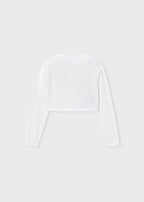 Mayoral cardigan fete cu funda mare aplicata 5-10 ani Off-white