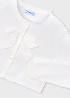 Mayoral cardigan fete cu funda mare aplicata 5-10 ani Off-white