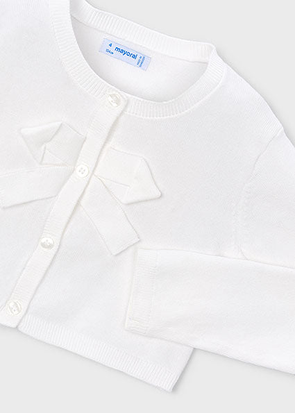 Mayoral cardigan fete cu funda mare aplicata 5-10 ani Off-white