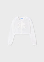 Mayoral cardigan fete cu funda mare aplicata 5-10 ani Off-white