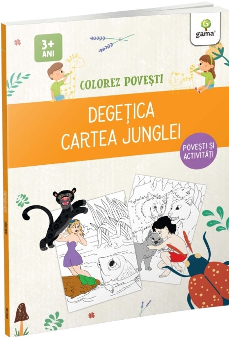 Carturesti carte Colorez povesti 3 ani+ Degetica - Cartea Junglei
