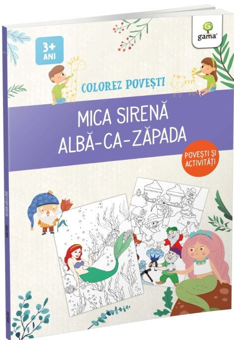 Carturesti carte Colorez povesti 3 ani+ Mica Sirena-Alba-ca-Zapada