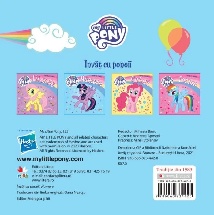Carturesti carte My Little Pony 0m+ Invata cu poneii Numere