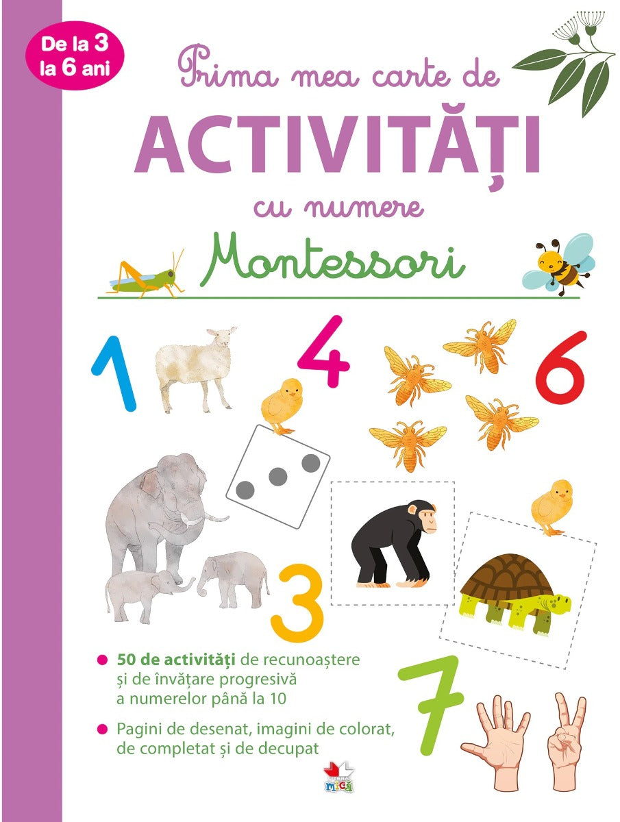 Carturesti carte Prima mea carte de activitati Montessori 3 ani+ Activitati cu numere
