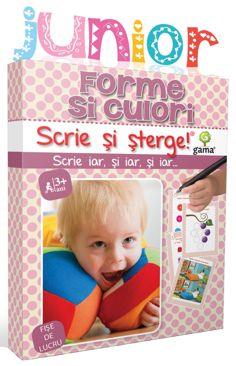 Carturesti carte  Scrie si sterge! 3 ani+ Forme si culori. Junior Imagine principală a produsului