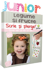 Carturesti carte  Scrie si sterge! 3 ani+ Legume si fructe. Junior