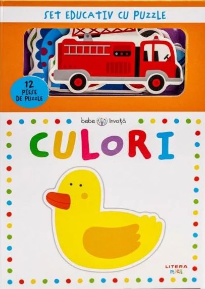 carturesti carte bebe invata 1 an set educativ cu puzzle culori
