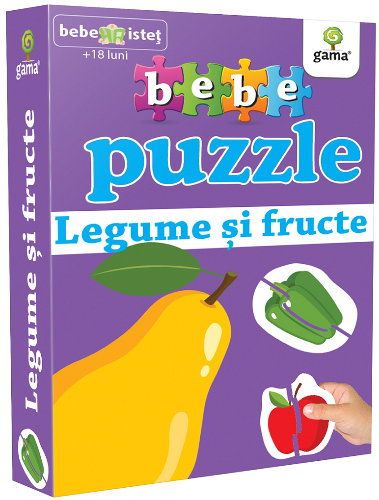 carturesti carte bebe istet 18m bebe puzzle legume si fructe Imagine principală a produsului