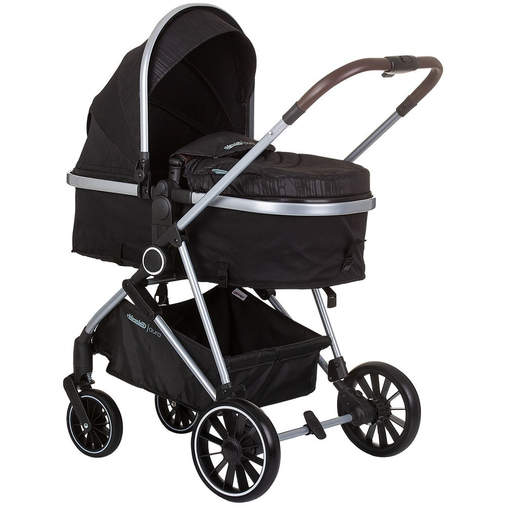Chipolino carucior 2in1 AURA 0m+ Obsidian silver Imagine principală a produsului
