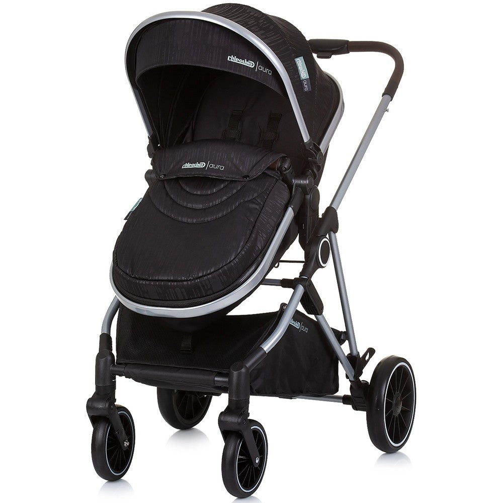 Chipolino carucior 2in1 AURA 0m+ Obsidian silver