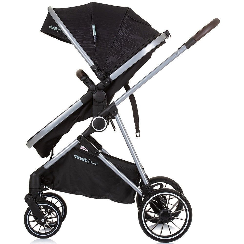 Chipolino carucior 2in1 AURA 0m+ Obsidian silver