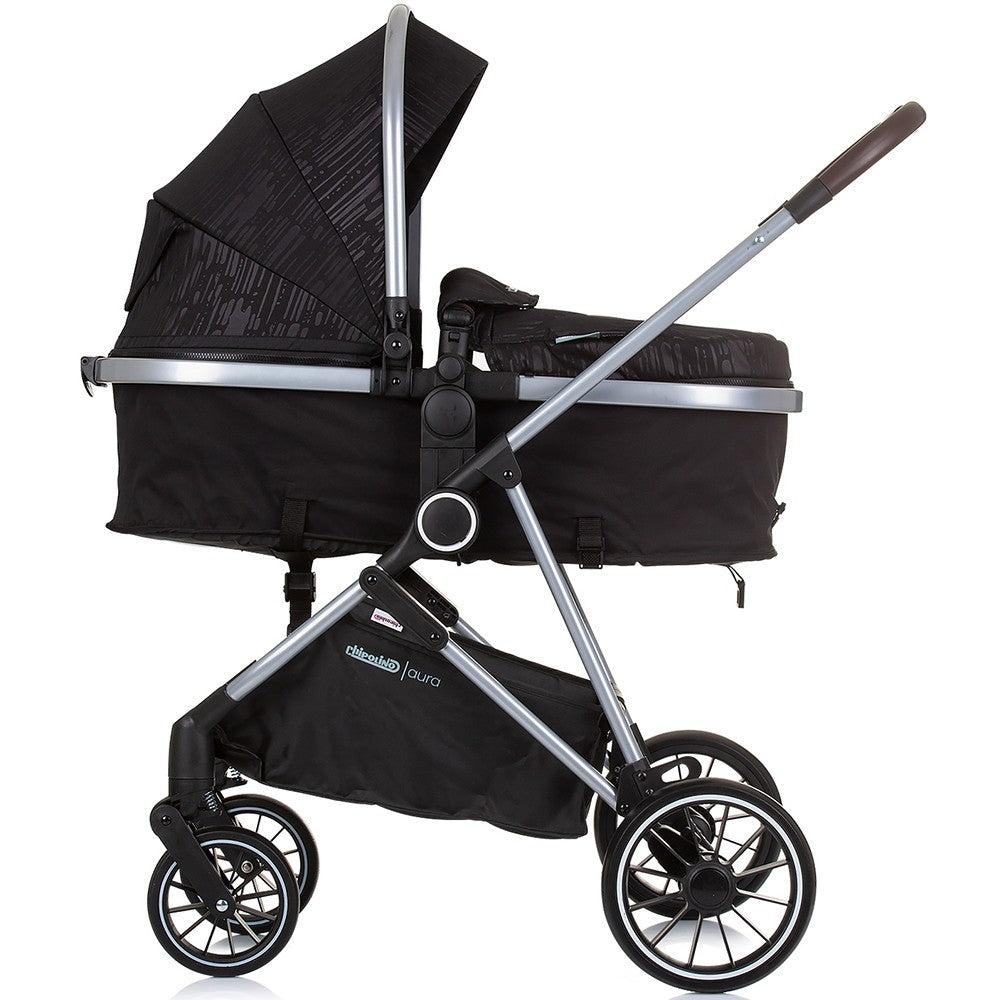 Chipolino carucior 2in1 AURA 0m+ Obsidian silver