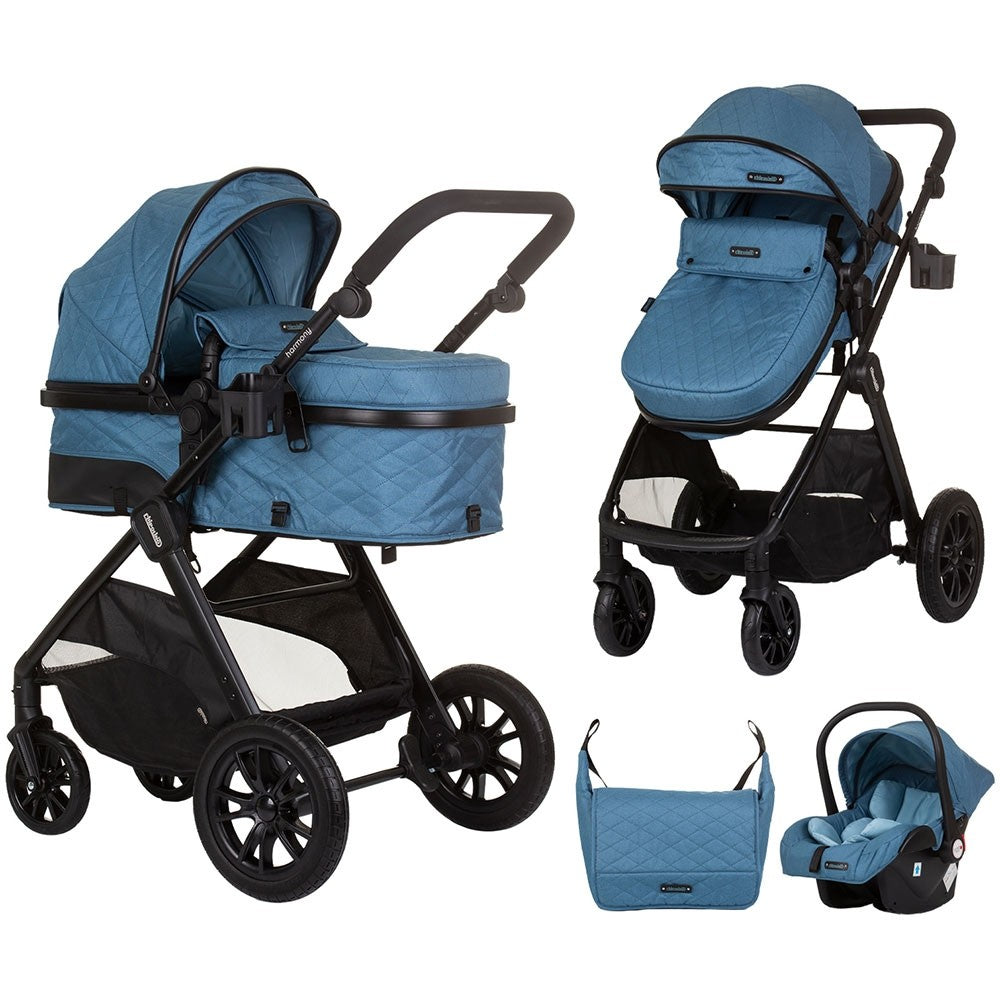 Chipolino carucior 3in1 Harmony 0m+ Blue Imagine principală a produsului