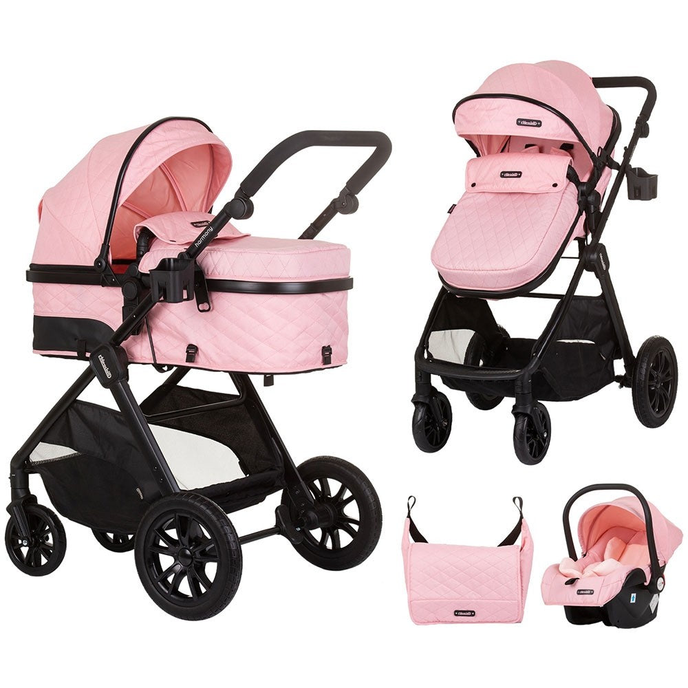 Chipolino carucior 3in1 Harmony 0m+ Flamingo Imagine principală a produsului