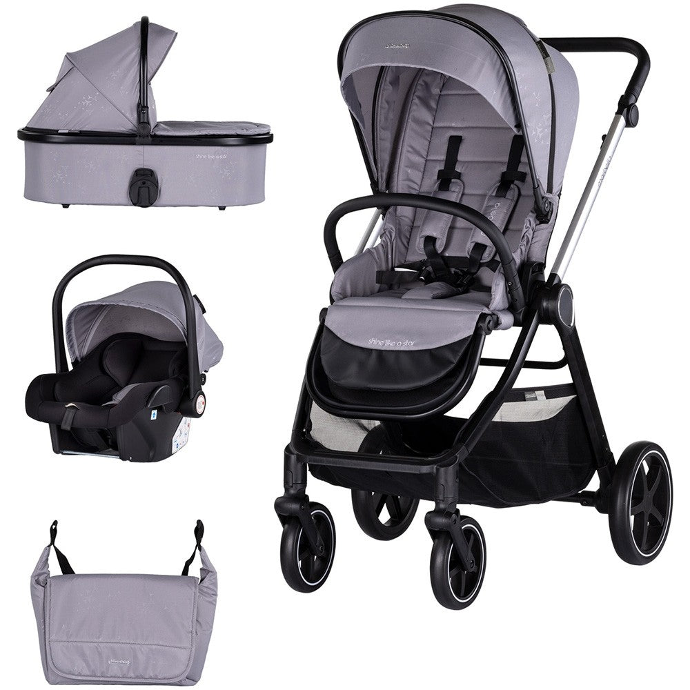 Chipolino carucior copii 3in1 Marbella 0m+ Cloud grey Imagine principală a produsului