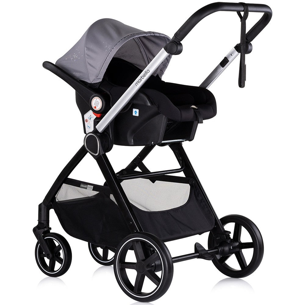Chipolino carucior copii 3in1 Marbella 0m+ Cloud grey