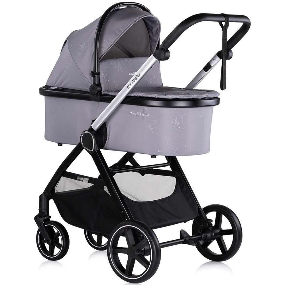 Chipolino carucior copii 3in1 Marbella 0m+ Cloud grey Imagine secundară a produsului