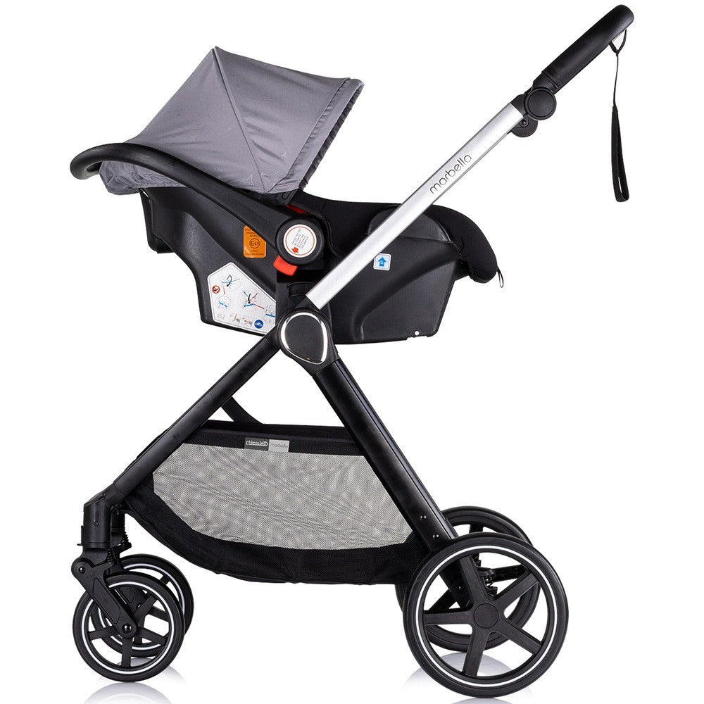 Chipolino carucior copii 3in1 Marbella 0m+ Cloud grey