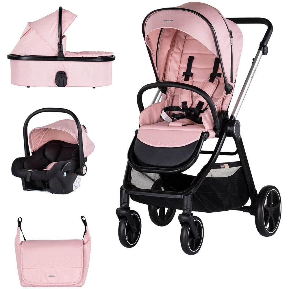 Chipolino carucior copii 3in1 Marbella 0m+ Pink marshmallow Imagine principală a produsului
