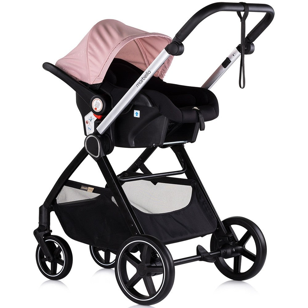 Chipolino carucior copii 3in1 Marbella 0m+ Pink marshmallow