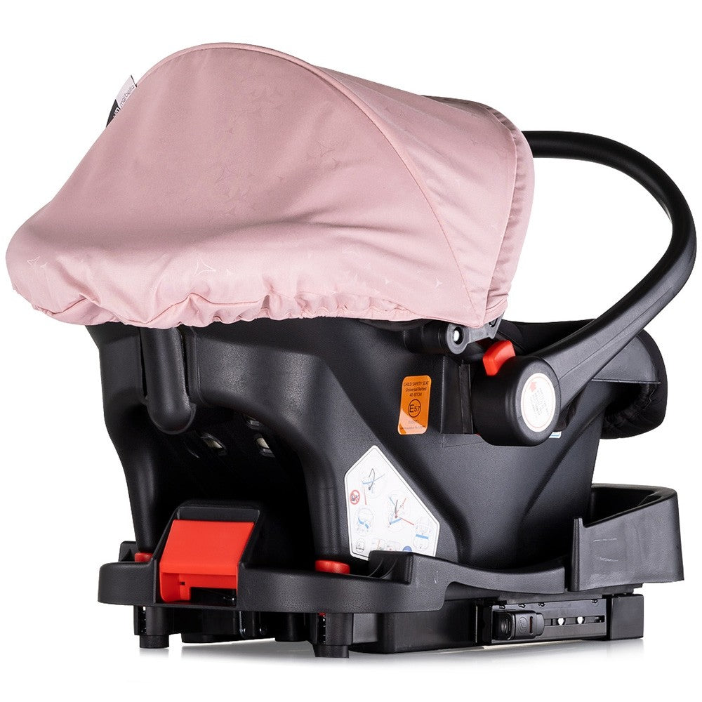 Chipolino carucior copii 3in1 Marbella 0m+ Pink marshmallow