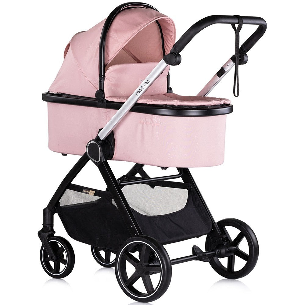 Chipolino carucior copii 3in1 Marbella 0m+ Pink marshmallow Imagine secundară a produsului