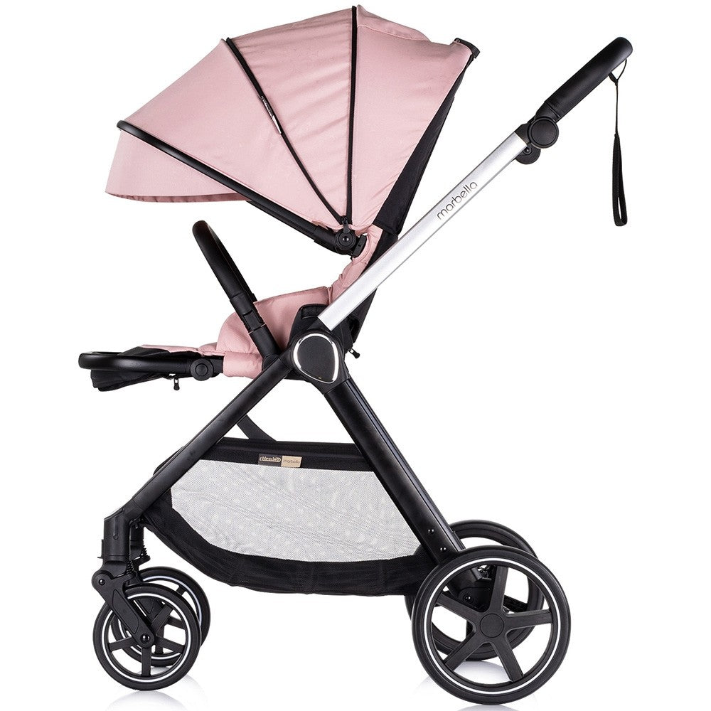 Chipolino carucior copii 3in1 Marbella 0m+ Pink marshmallow