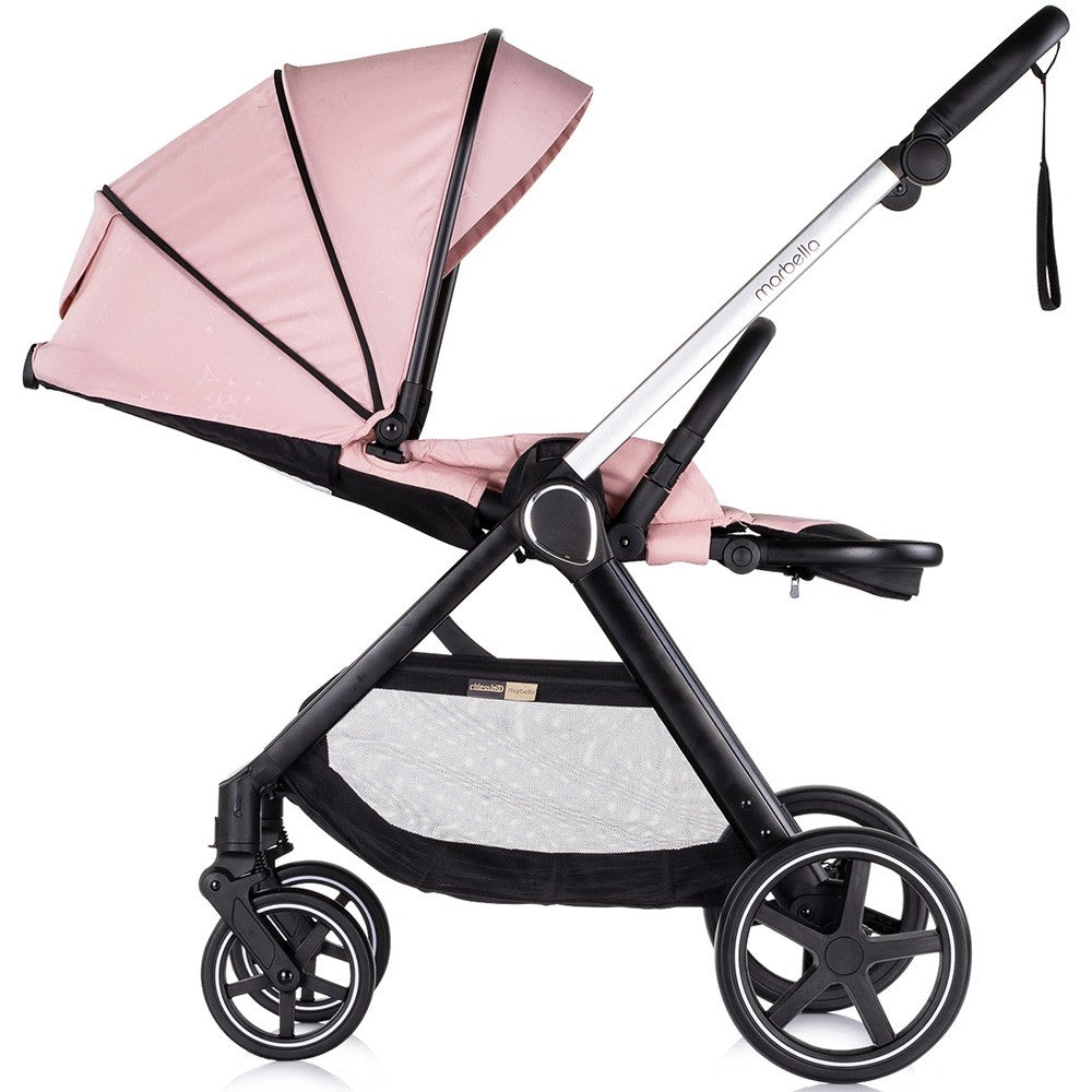 Chipolino carucior copii 3in1 Marbella 0m+ Pink marshmallow