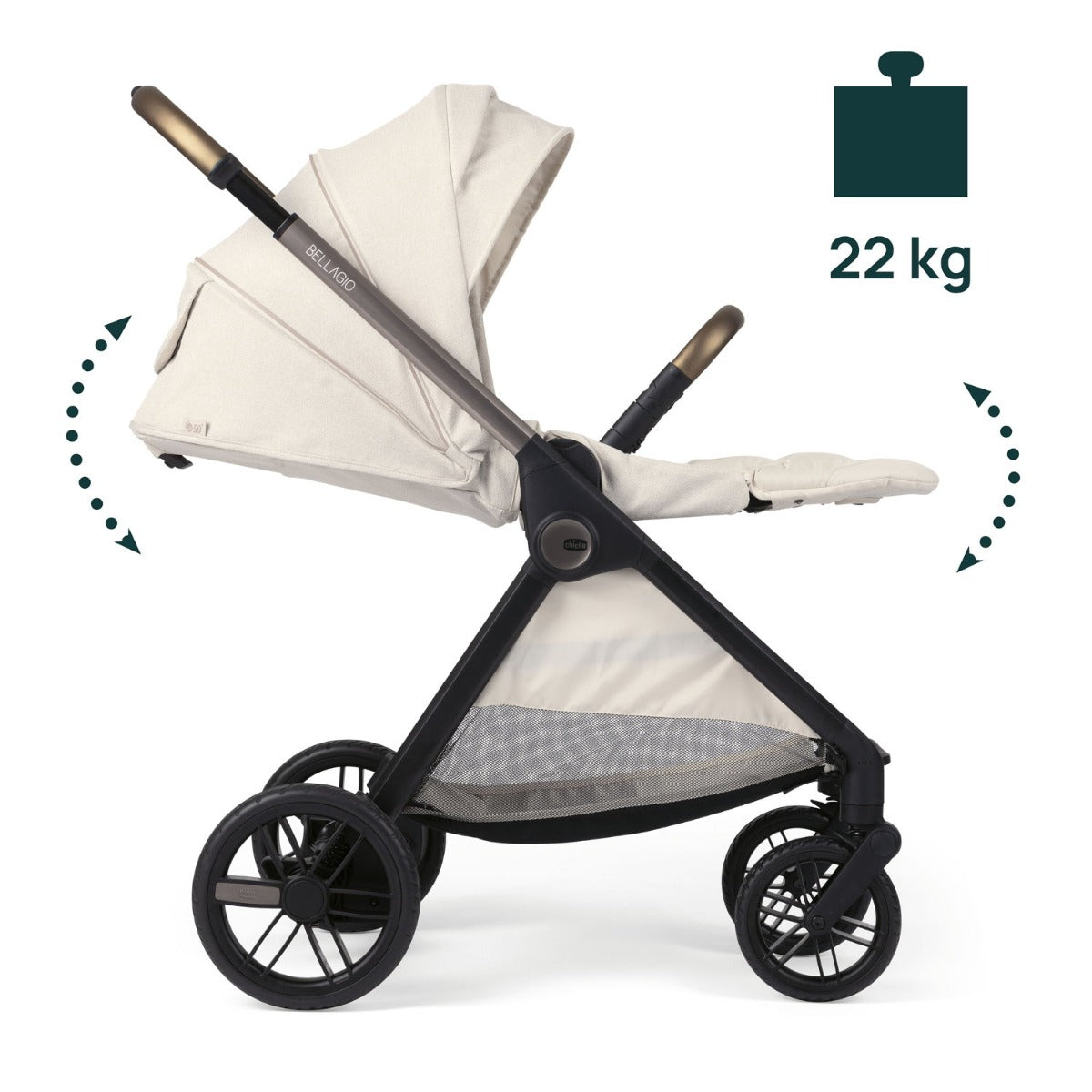 Chicco carucior 3in1 Bellagio 0m+ Amber Glow