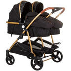 Chipolino carucior gemeni 2in1 Duo Smart 0m+, Obsidian leaves