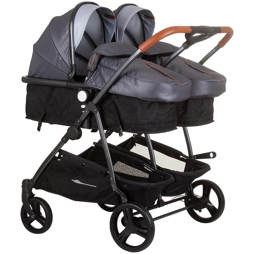 Chipolino carucior gemeni 2in1 Duo Smart 0m+, Silver grey Imagine principală a produsului