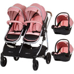 Chipolino carucior gemeni 3in1 Duo Smart 0m+, Flamingo
