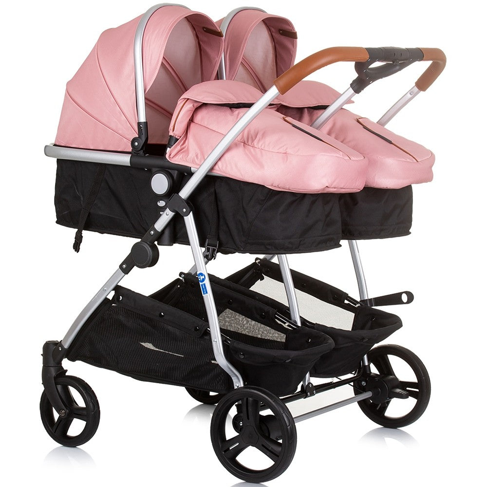 Chipolino carucior gemeni 3in1 Duo Smart 0m+, Flamingo Imagine secundară a produsului