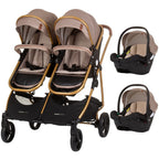 Chipolino carucior gemeni 3in1 Duo Smart 0m+, Golden beige