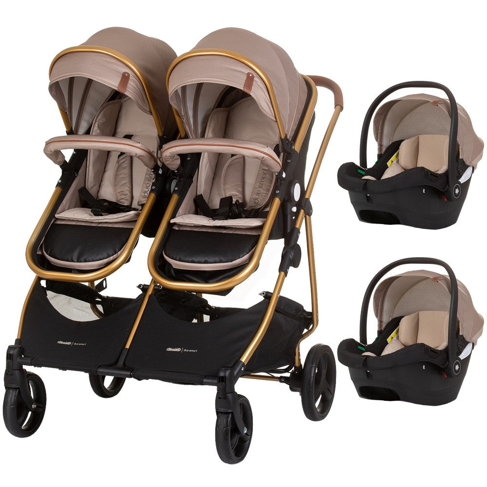 Chipolino carucior gemeni 3in1 Duo Smart 0m+, Golden beige